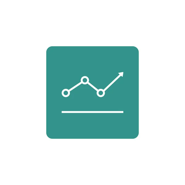Vector illusztráció statisztika pont és vonal Grow diagram nyíl felfelé ikon. Prémium minőségű Webikon. — Stock Vector