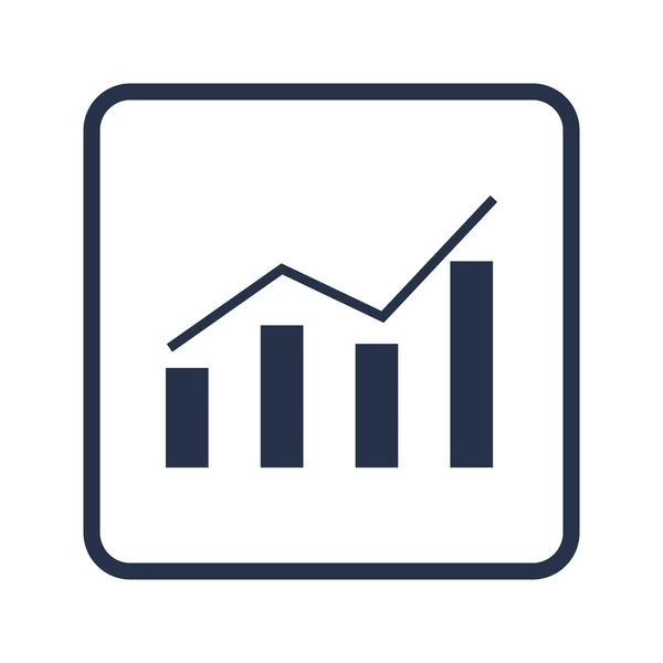 Vector illusztráció statisztika terület és 4 bar diagramok Icon. Prémium minőségű Webikon. — Stock Vector