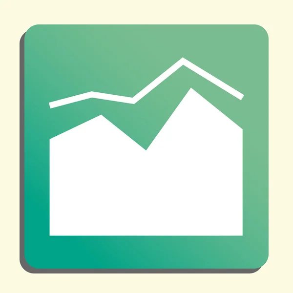 Illustrazione vettoriale dell'area statistica e icona del grafico a linee. Icona Web di qualità Premium . — Vettoriale Stock
