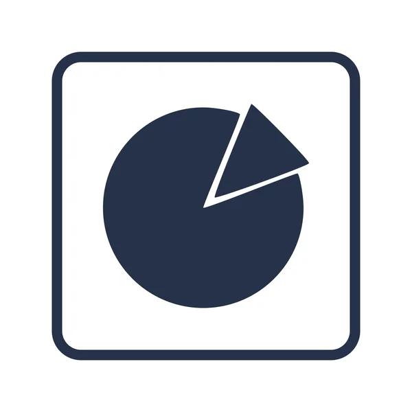 Illustrazione vettoriale di statistica grafico a torta con 2 parti icona. Icona Web di qualità Premium . — Vettoriale Stock