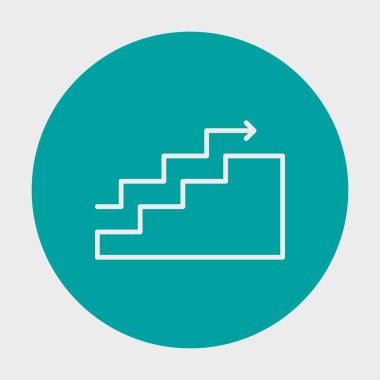 Proje Yönetimi simgeleri grafikler, hedefleri, istatistikleri ve büyüme. Basit izole ince çizgi Web simgesi. Logo ve Infographics için kullanılabilir. Vektör çizim, Eps10.