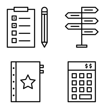 Karar Verme, Görev Listesi ve Yatırım Proje Yönetimi Simgeleri Ayarlayın. Uygulama, Web, Mobil Ve Infographics Tasarım için Proje Yönetimi Vektör Simgeleri.