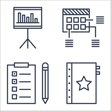 Set Of Project Management Icons On Quality Management, Planning, Statistics And More. Premium Quality EPS10 Vector Illustration For Mobile, App, UI Design.