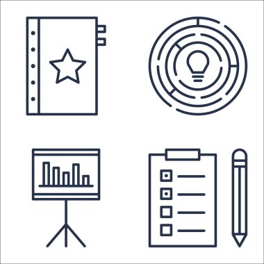 Set Of Project Management Icons On Quality Management, Statistics, Task List And More. Premium Quality EPS10 Vector Illustration For Mobile, App, UI Design.