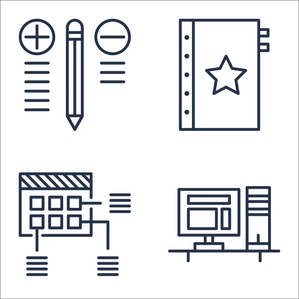 Set Of Project Management Icons On Best Solution, Workspace, Planning And More. Premium Quality EPS10 Vector Illustration For Mobile, App, UI Design. — Stock Vector