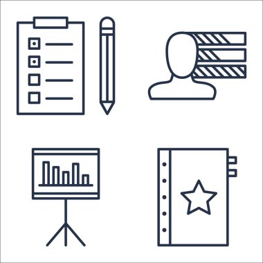 Set Of Project Management Icons On Quality Management, Task List, Personality And More. Premium Quality EPS10 Vector Illustration For Mobile, App, UI Design.