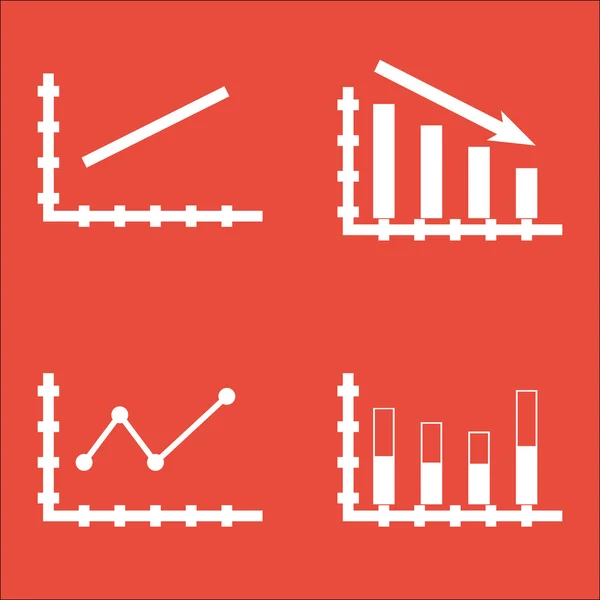 Satz von Diagrammen, Diagrammen und Statistik-Symbolen. hochwertige Symbolkollektion. Symbole können für Web-, App- und UI-Design verwendet werden. Vektorillustration, Eps10. — Stockvektor