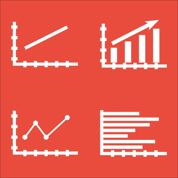 Conjunto de gráficos, diagramas e estatísticas ícones. Coleção de símbolos de qualidade premium. Ícones podem ser usados para Web, App e Ui Design. Ilustração vetorial, EPS10 . —  Vetores de Stock