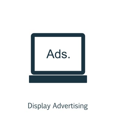 Seo Vektör illüstrasyon, pazarlama ve reklam simgesi trendy düz tarzda reklam ekranda. Seo, Pazarlama Ve Reklam Web, Mobil ve Infographics Tasarım, Eps10 için İzole Simge.