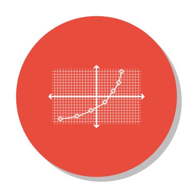 Çizgi grafiğindeki istatistik simgesinin vektör çizimi, trendy düz stilde. Web, Mobil ve Infographics Tasarım, Eps10 için İstatistik İzole Simgesi.