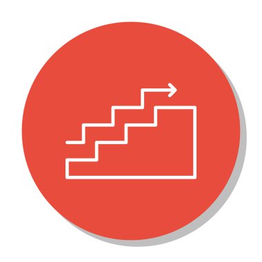 Proje Yönetimi simgesini grafikler, gol, istatistikleri ve büyüme trendi düz stil vektör Illustration. Proje Yönetimi izole simgesi Web, mobil ve Infographics tasarım, Eps10.