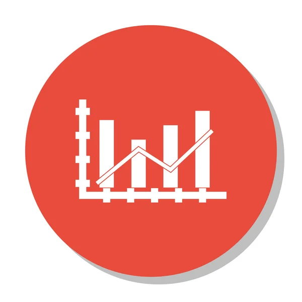 Ilustração do vetor da estatística Ícone no gráfico dinâmico no estilo liso na moda. Ícone isolado de estatísticas para Web, Mobile e design de infográficos, EPS10 . —  Vetores de Stock