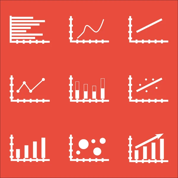 Conjunto de gráficos, diagramas e estatísticas ícones. Coleção de símbolos de qualidade premium. Ícones podem ser usados para Web, App e Ui Design. Ilustração vetorial, EPS10 . —  Vetores de Stock