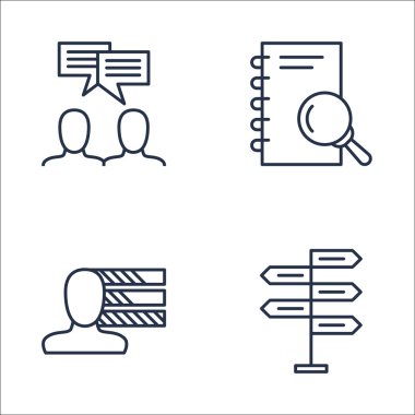 Kişilik, Karar Verme, Takım Toplantısı Ve Daha Fazlası Üzerine Proje Yönetimi Simgeleri Seti. Üstün Kaliteli Eps10 Vektör İllüstrasyon Mobil, Uygulama, Ui Tasarım için.