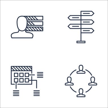 Kişilik, Karar Verme, Planlama ve Daha Fazlası Üzerine Proje Yönetimi Simgeleri Ayarlayın. Üstün Kaliteli Eps10 Vektör İllüstrasyon Mobil, Uygulama, Ui Tasarım için.