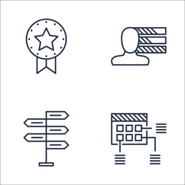 Planlama, Karar Verme, Ödül ve Daha Fazlası Üzerine Proje Yönetimi Simgeleri Seti. Üstün Kaliteli Eps10 Vektör İllüstrasyon Mobil, Uygulama, Ui Tasarım için.