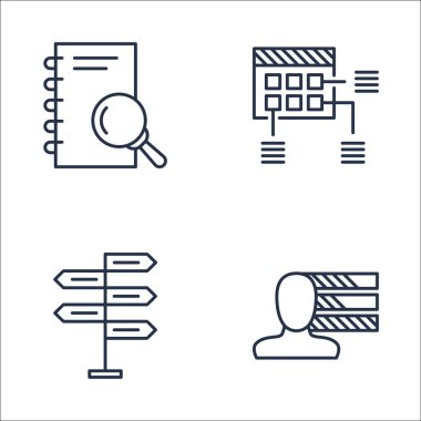 Araştırma, Planlama, Kişilik ve Daha Fazlası Üzerine Proje Yönetimi Simgeleri Seti. Üstün Kaliteli Eps10 Vektör İllüstrasyon Mobil, Uygulama, Ui Tasarım için.