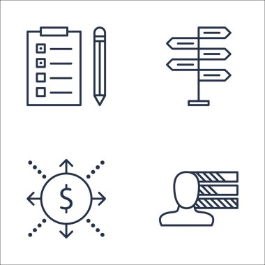 Görev Listesi, Kişilik, Karar Verme Ve Daha Fazlası Proje Yönetimi Simgeleri Ayarlayın. Üstün Kaliteli Eps10 Vektör İllüstrasyon Mobil, Uygulama, Ui Tasarım için.