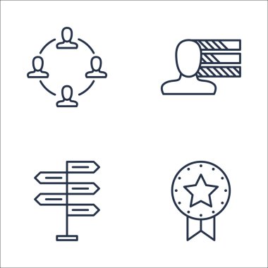 Kişilik, Karar Verme, Ödül ve Daha Fazlası Üzerine Proje Yönetimi Simgeleri Seti. Üstün Kaliteli Eps10 Vektör İllüstrasyon Mobil, Uygulama, Ui Tasarım için.