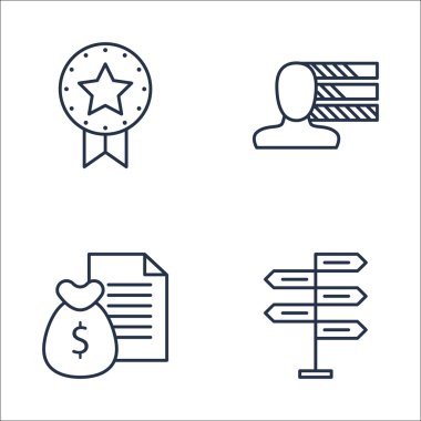 Karar Verme, Ödül, Para Geliri Ve Daha Fazlası Üzerine Proje Yönetimi Simgeleri Ayarlayın. Üstün Kaliteli Eps10 Vektör İllüstrasyon Mobil, Uygulama, Ui Tasarım için.