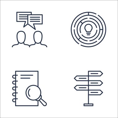 Araştırma, Karar Verme, Yaratıcılık ve Daha Fazlası Üzerine Proje Yönetimi Simgeleri Ayarlayın. Üstün Kaliteli Eps10 Vektör İllüstrasyon Mobil, Uygulama, Ui Tasarım için.