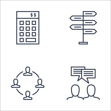 Yatırım, Takım Toplantısı, Karar Verme Ve Daha Fazlası Üzerine Proje Yönetimi Simgeleri Seti. Üstün Kaliteli Eps10 Vektör İllüstrasyon Mobil, Uygulama, Ui Tasarım için.