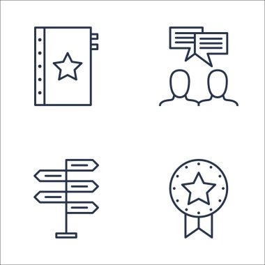 Set Of Project Management Icons On Quality Management, Team Meeting, Decision Making And More. Premium Quality EPS10 Vector Illustration For Mobile, App, UI Design.
