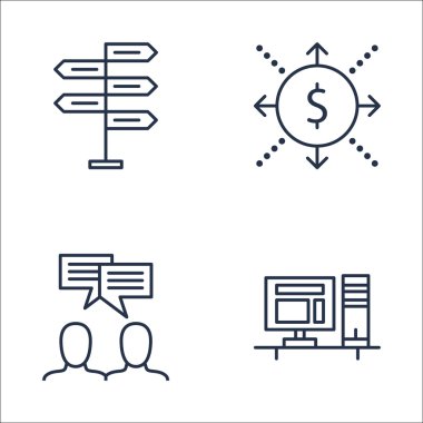 Takım Toplantısı, Karar Verme, Nakit Akışı ve Daha Fazlası Üzerine Proje Yönetimi Simgeleri Ayarlayın. Üstün Kaliteli Eps10 Vektör İllüstrasyon Mobil, Uygulama, Ui Tasarım için.