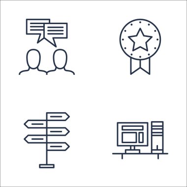 Takım Toplantısı, Ödül, Karar Verme ve Daha Fazlası Proje Yönetimi Simgeleri Ayarlayın. Üstün Kaliteli Eps10 Vektör İllüstrasyon Mobil, Uygulama, Ui Tasarım için.