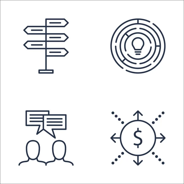 Ensemble d'icônes de gestion de projet sur les flux de trésorerie, la prise de décision, la créativité et plus encore. Illustration vectorielle d'EPS10 de qualité supérieure pour la conception de mobile, d'application, d'interface utilisateur . — Image vectorielle