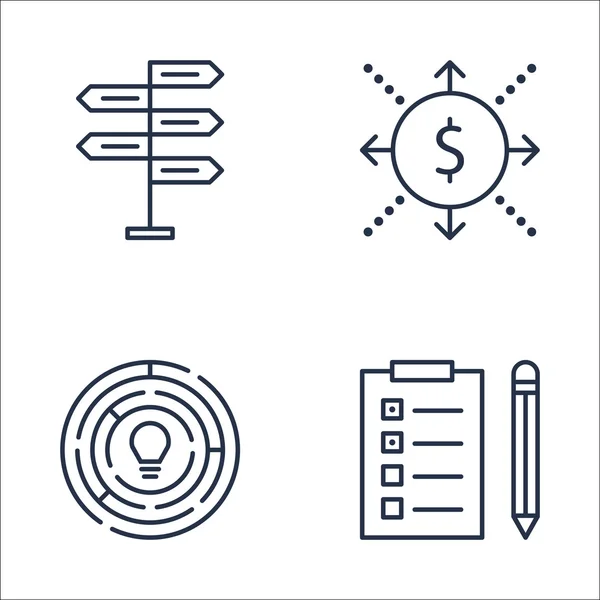 Set van Project Management iconen op creativiteit, besluitvorming, takenlijst en meer. Premium kwaliteit Eps10 vector illustratie voor mobiele, app, UI ontwerp. — Stockvector