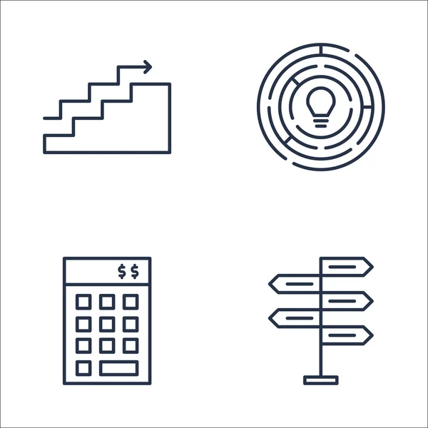 Set project management iconen over besluitvorming, creativiteit, investeringen en meer. Premium kwaliteit Eps10 vector illustratie voor mobiele, app, UI ontwerp. — Stockvector