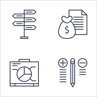 Proje Yönetimi Simgeleri En İyi Çözüm, Para Gelirleri, Karar Verme ve Daha Fazla Üzerinde. Mobil, Uygulama ve UI Tasarımı için Premium Kaliteli EPS10 Vektör İllüstrasyonu.