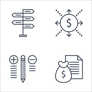 Nakit Akışı, Karar Verme, En İyi Çözüm Ve Daha Fazlası Üzerine Proje Yönetimi Simgeleri Ayarlayın. Üstün Kaliteli Eps10 Vektör İllüstrasyon Mobil, Uygulama, Ui Tasarım için.