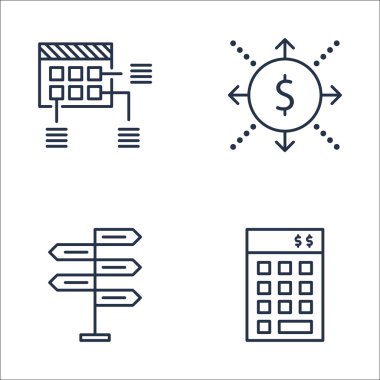 Planlama, Nakit Akışı, Karar Verme Ve Daha Fazlası Üzerine Proje Yönetimi Simgeleri Ayarlayın. Üstün Kaliteli Eps10 Vektör İllüstrasyon Mobil, Uygulama, Ui Tasarım için.