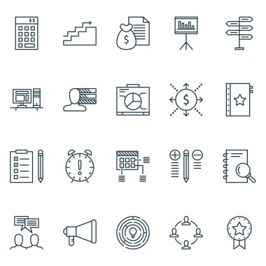 Nakit Akışı, Grafik, Ödül Ve Daha Fazlası Üzerine Proje Yönetimi Simgeleri Ayarlayın. Üstün Kaliteli Eps10 Vektör İllüstrasyon Mobil, Uygulama, Ui Tasarım için.