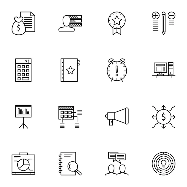 Set Of Project Management Icons On Deadline, Team Meeting, Workspace And More. Premium Quality EPS10 Vector Illustration For Mobile, App, UI Design. — 스톡 벡터