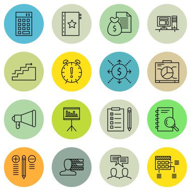 Para Geliri, Grafik, Planlama ve Daha Fazlası Proje Yönetimi Simgeleri Ayarlayın. Üstün Kaliteli Eps10 Vektör İllüstrasyon Mobil, Uygulama, Ui Tasarım için.