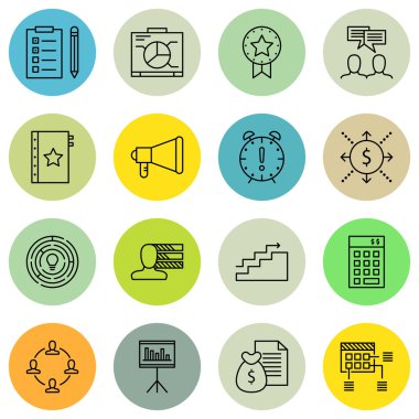 Ödül, Nakit Akışı, Yatırım Ve Daha Fazlası Proje Yönetimi Simgeleri Ayarlayın. Üstün Kaliteli Eps10 Vektör İllüstrasyon Mobil, Uygulama, Ui Tasarım için.