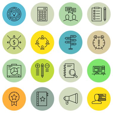 Takım Toplantısı, En İyi Çözüm, Görev Listesi ve Daha Fazlası Proje Yönetimi Simgeleri Ayarlayın. Üstün Kaliteli Eps10 Vektör İllüstrasyon Mobil, Uygulama, Ui Tasarım için.