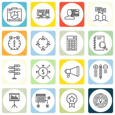 Yaratıcılık, Son Tarih, Araştırma ve Daha Fazlası Üzerine Proje Yönetimi Simgeleri Ayarlayın. Üstün Kaliteli Eps10 Vektör İllüstrasyon Mobil, Uygulama, Ui Tasarım için.