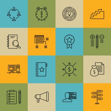 Çalışma Alanı, Kalite Yönetimi, En İyi Çözüm Ve Daha Fazlası Üzerine Proje Yönetimi Simgeleri Ayarlayın. Üstün Kaliteli Eps10 Vektör İllüstrasyon Mobil, Uygulama, Ui Tasarım için.