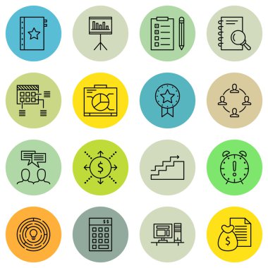 Nakit Akışı, Kalite Yönetimi, Planlama ve Daha Fazlası Üzerine Proje Yönetimi Simgeleri Ayarlayın. Üstün Kaliteli Eps10 Vektör İllüstrasyon Mobil, Uygulama, Ui Tasarım için.