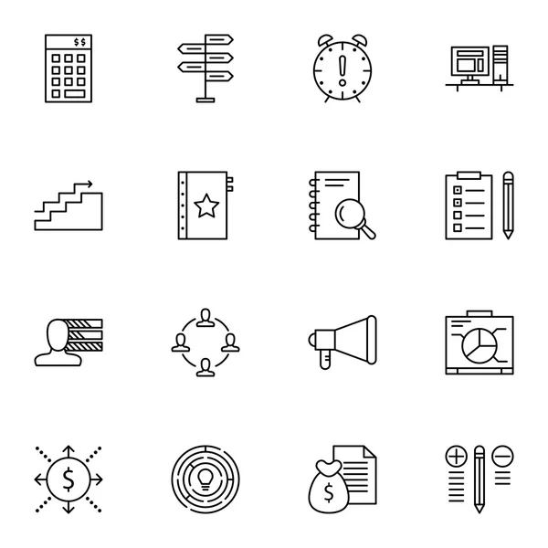작업 목록에 프로젝트 관리 아이콘의 집합, 창의력, 연구 및 더 많은. 모바일, 앱, UI 디자인을 위한 프리미엄 품질 Eps10 벡터 일러스트레이션. — 스톡 벡터