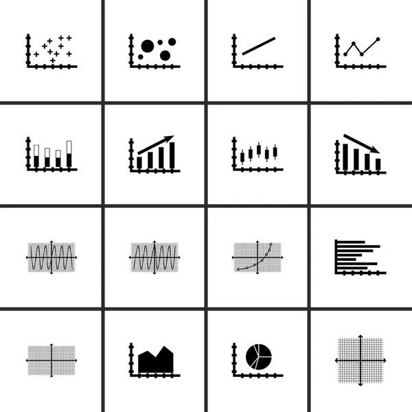 Ensemble de graphiques, de diagrammes et d'icônes statistiques. Collection de symboles de qualité supérieure. Les icônes peuvent être utilisées pour le Web, App et Ui Design. Illustration vectorielle, EPS10 . — Image vectorielle
