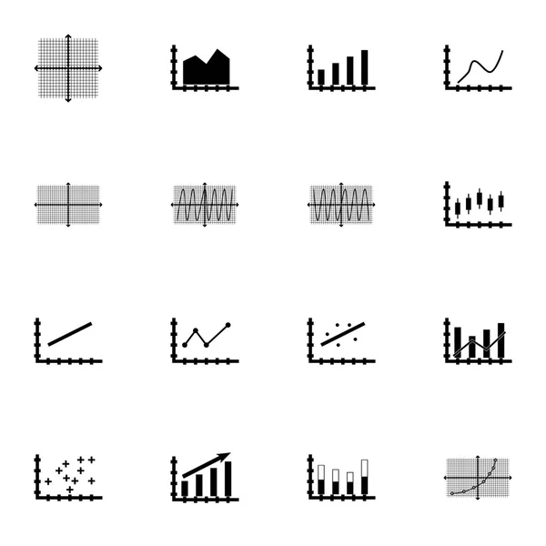 Aantal grafieken, diagrammen en statistieken pictogrammen. Premium kwaliteit symbool Collection. Pictogrammen kunnen worden gebruikt voor Web, App en Ui Design. Vectorillustratie, Eps10. — Stockvector