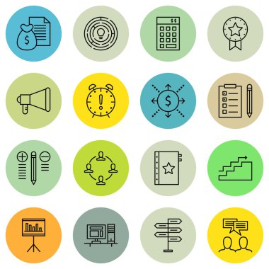 Set Ödül, Takım Çalışması, Para Geliri ve Daha Fazlası Proje Yönetimi Simgeleri. Üstün Kaliteli Eps10 Vektör İllüstrasyon Mobil, Uygulama, Ui Tasarım için.