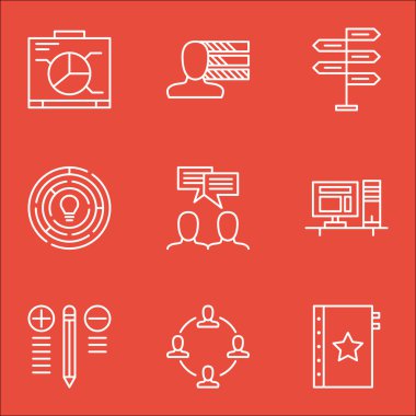 Kalite Yönetimi, Yaratıcılık, Takım Çalışması Ve Daha Fazlası Üzerine Proje Yönetimi Simgeleri Seti. Üstün Kaliteli Eps10 Vektör İllüstrasyon Mobil, Uygulama, Ui Tasarım için.