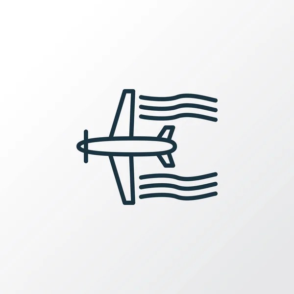 Farm aviation icon line symbol. Premium quality isolated plane element in trendy style. — Stock Vector