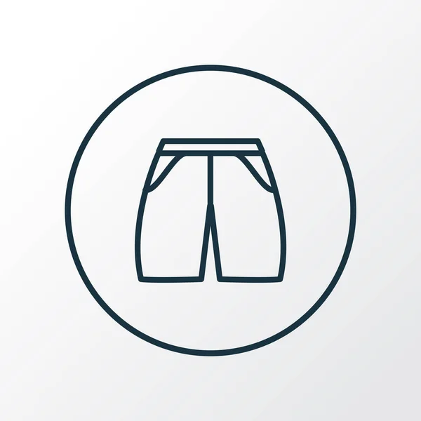 Symbolzeilen-Symbol für Shorts. Hochwertige isolierte Badehose im trendigen Stil. — Stockfoto